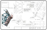 Commercial zipline concept design and structure coordination drawing